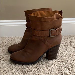 Brown Leather Booties size 8.5